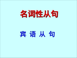 高中宾语从句