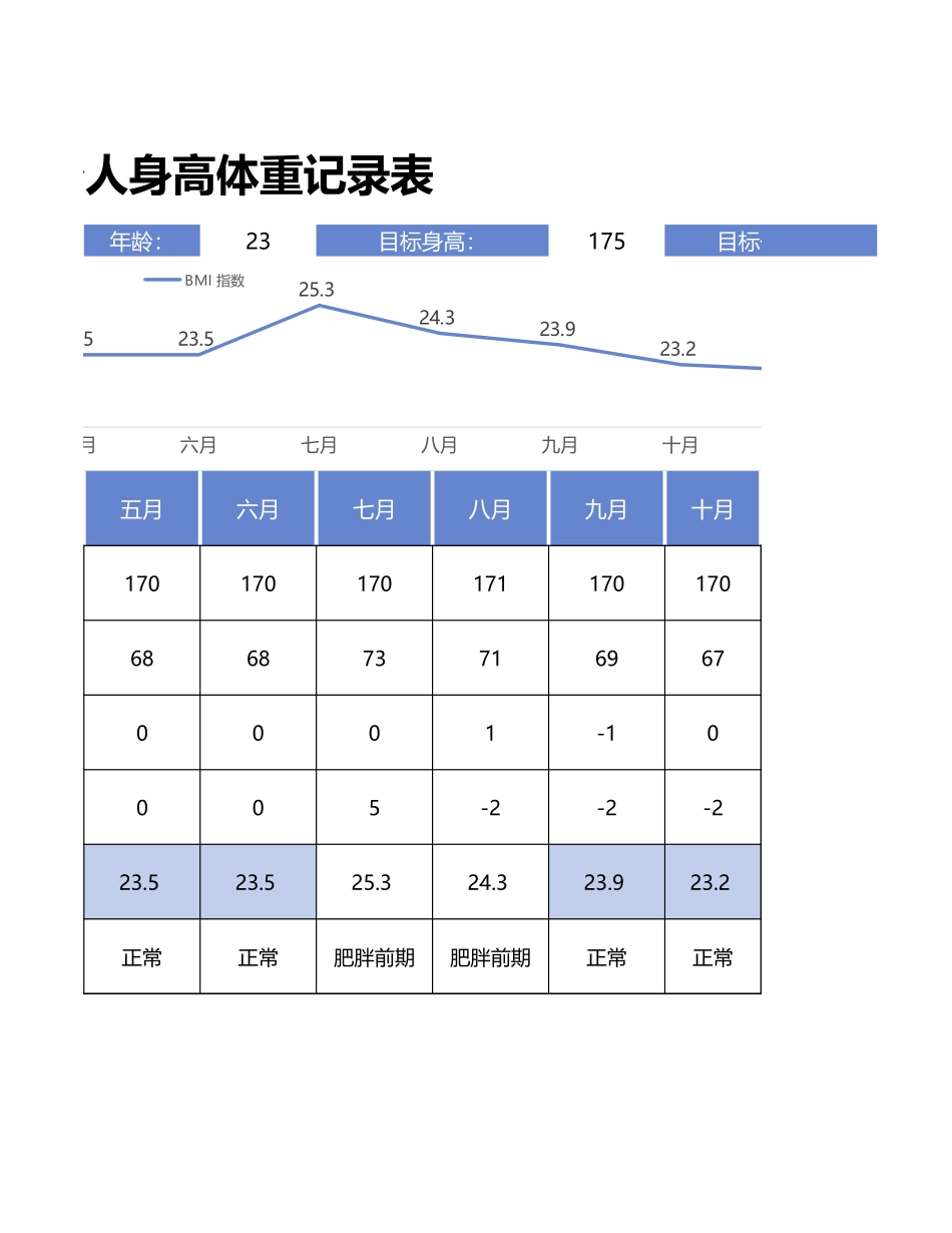 个人身高体重记录表_第2页