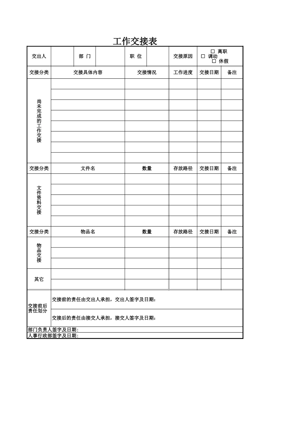 工作交接表格)_第1页