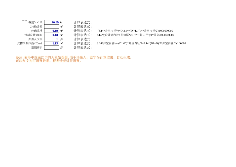 检查井工程量计算(自动出结果)_第2页