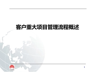 客户重大项目管理流程概述