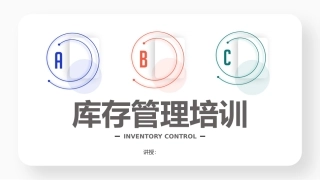 库存管理培训课件