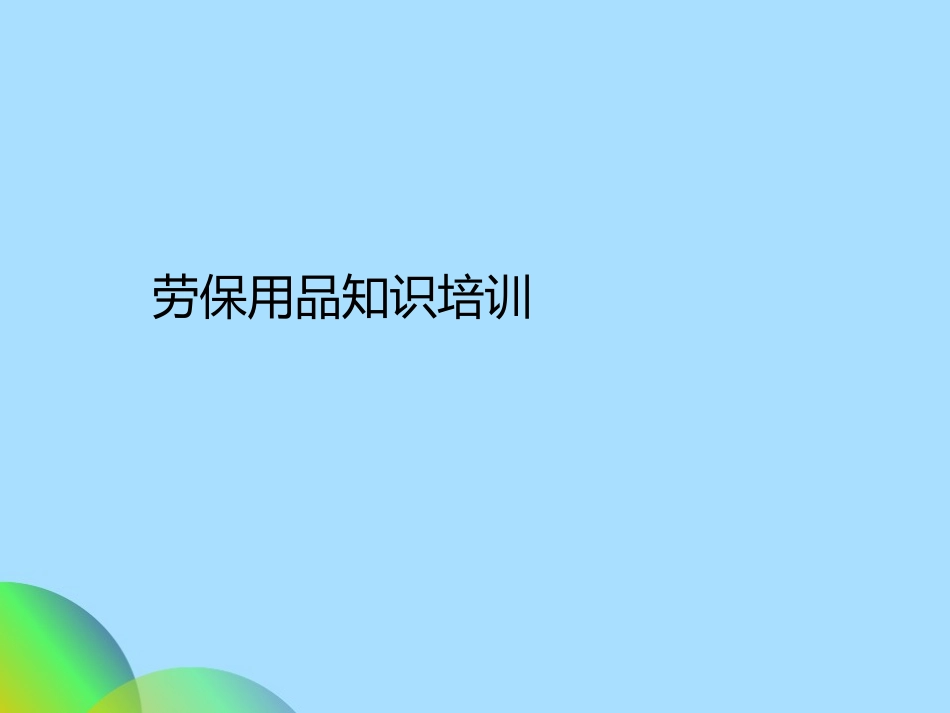 劳保用品知识培训_第2页
