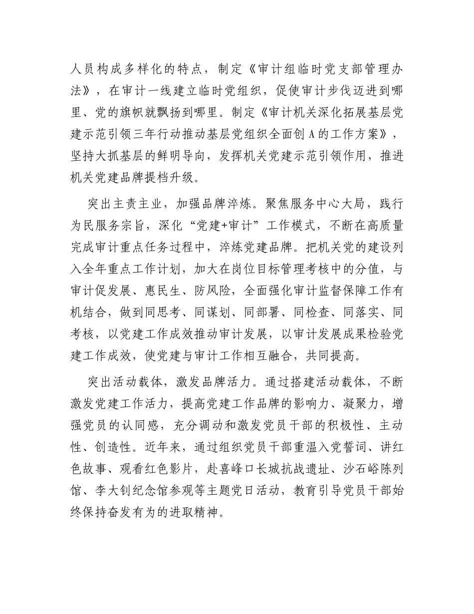 某市审计局特色党建品牌创建做法_第2页