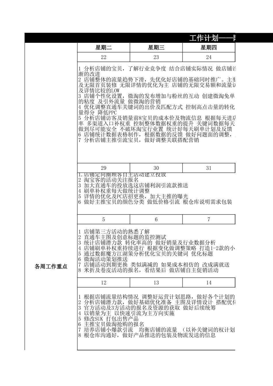 旗舰店5月份运营计划_第1页