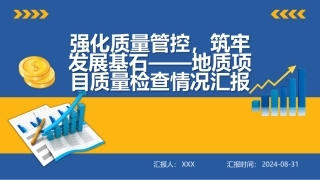 强化质量管控，筑牢发展基石——地质项目质量检查情况汇报