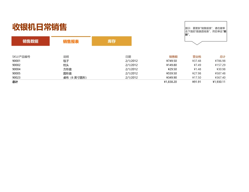 日常销售报表_第2页
