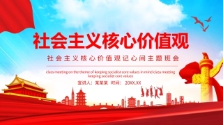 社会主义核心价值观记心间主题班会