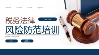 税务法律-风险防范培训