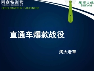 淘宝学习资料：老草老师、直通车爆款战役