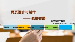 网页设计与制作说课稿课件
