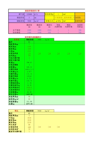 烟道荷载（包括积灰荷载）计算