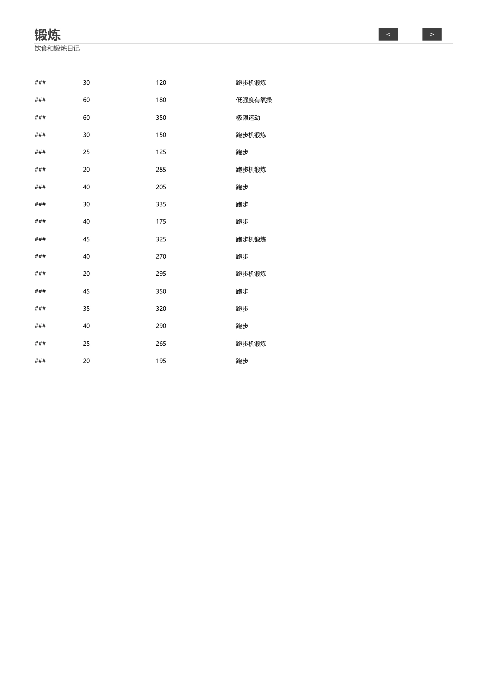 饮食和锻炼日记_第3页