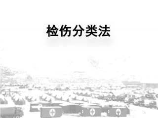 灾害现场检伤分类