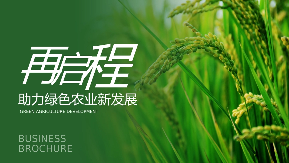 再启程--助力绿色农业新发展_第1页