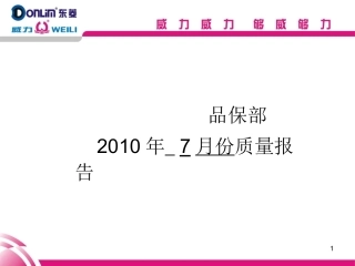 质量月报表课件