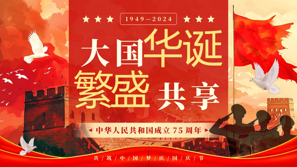 中华人民共和国成立75周年课件_第1页