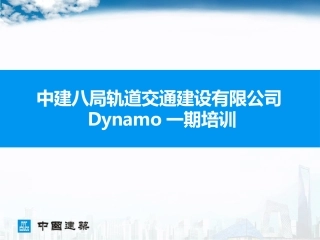 中建八局轨道交通建设有限公司Dynamo培训