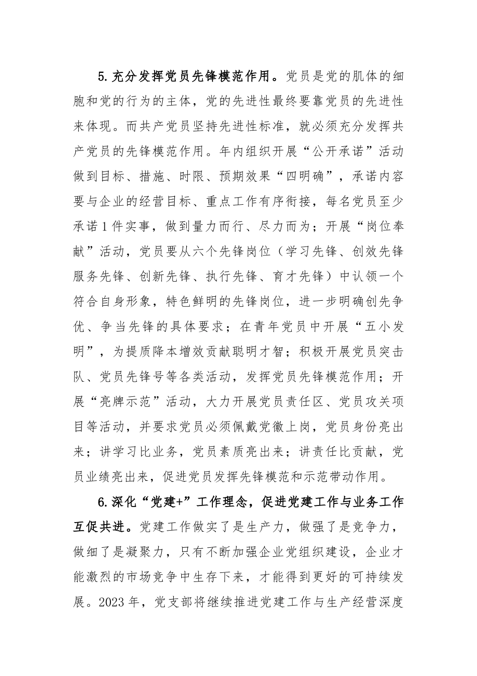 2023年度公司企业党支部党建工作计划书_第3页