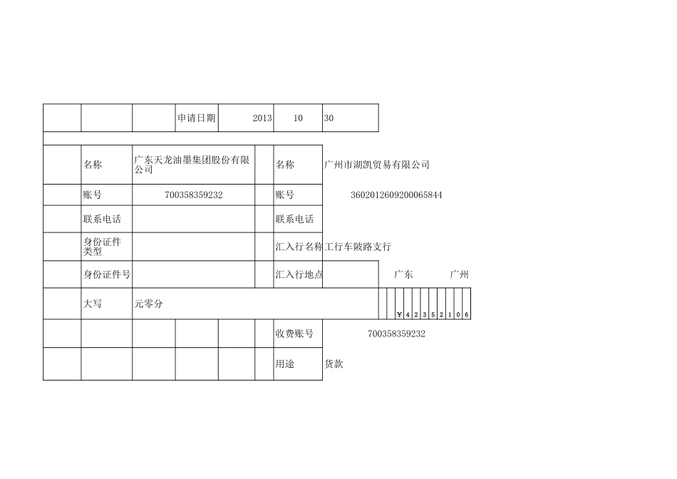 中行结算业务申请书打印模板_第1页