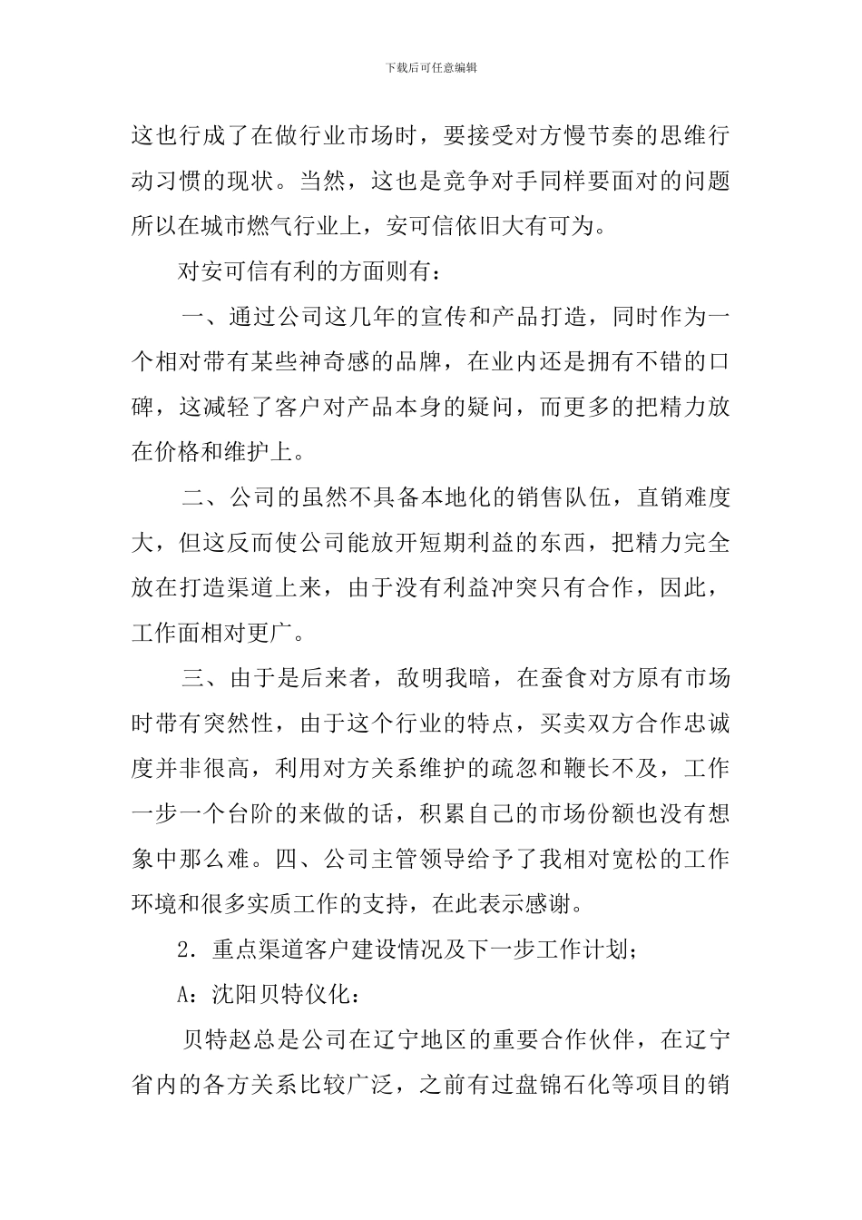 东北区域城市燃气市场工作总结_第2页