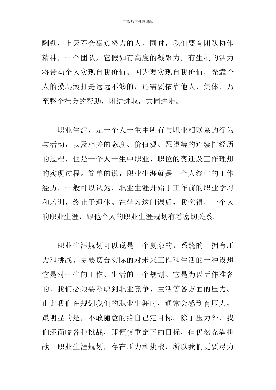 个人职业生涯规划心得体会2024年_第3页