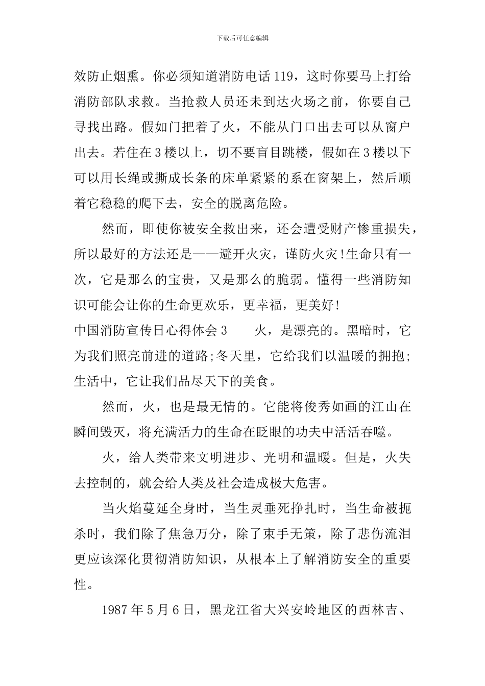 中国消防宣传日心得体会多篇_第3页