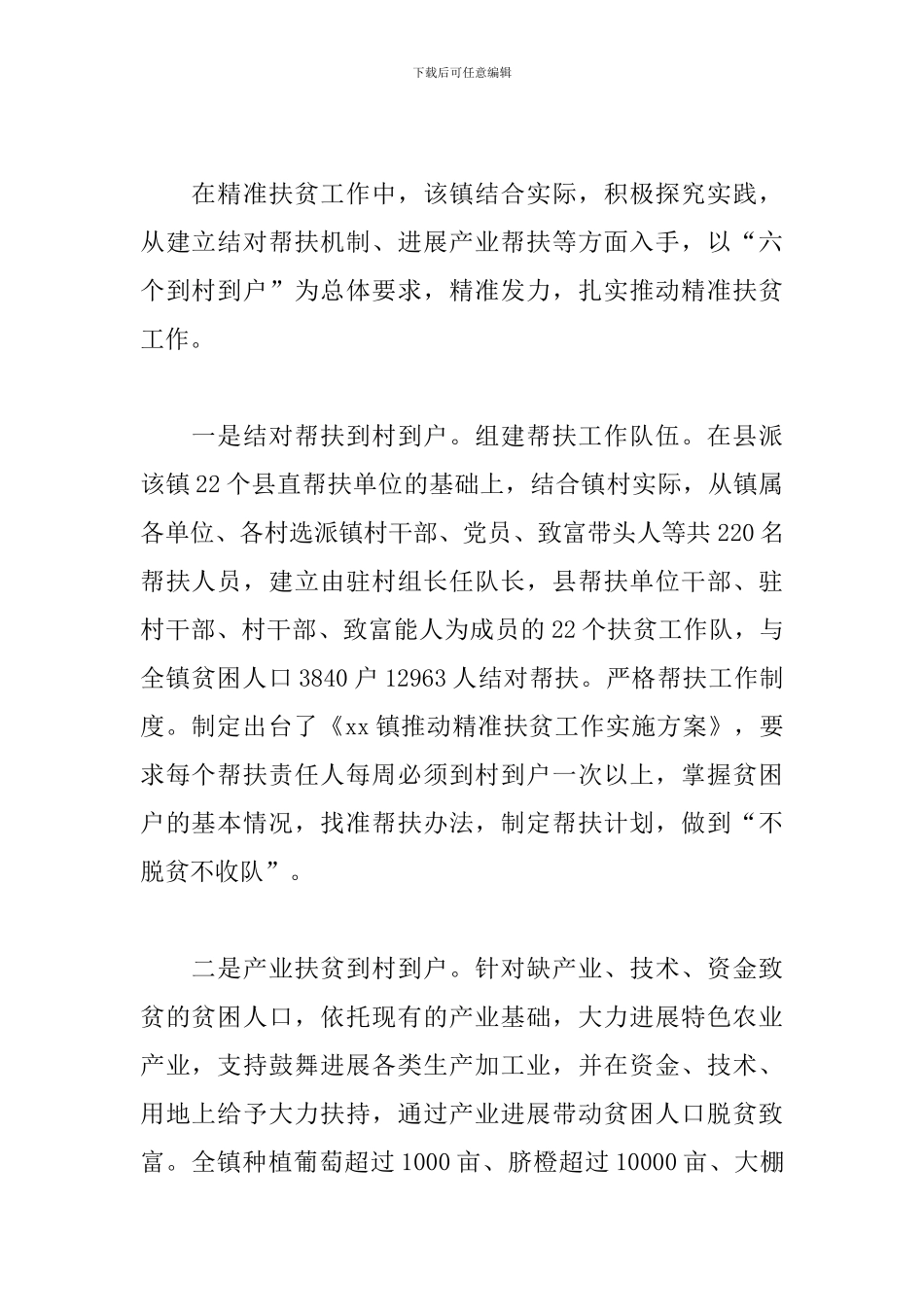 乡村评估扶贫工作主要事迹二篇_第2页