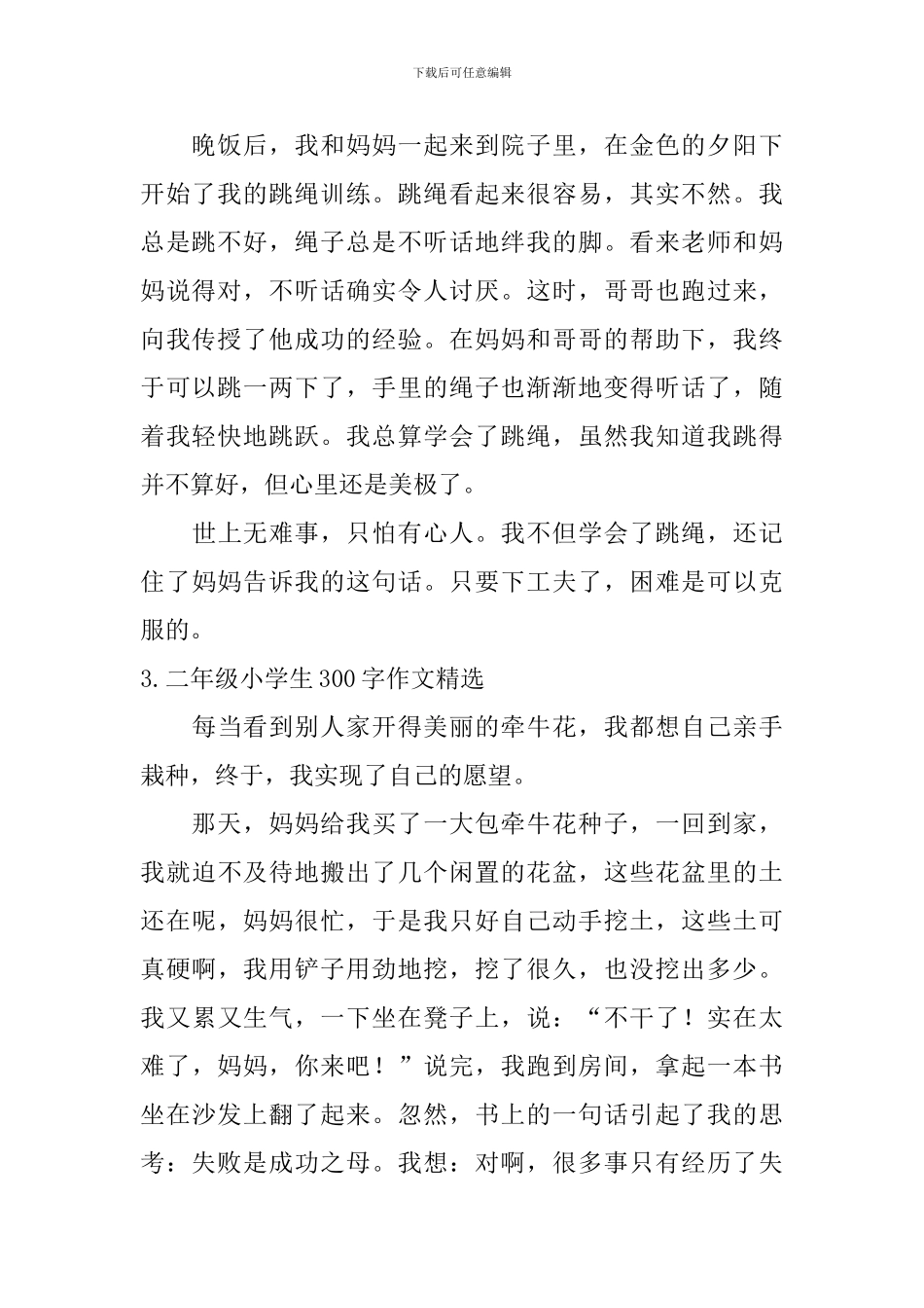 二年级小学生300字作文精选_第2页