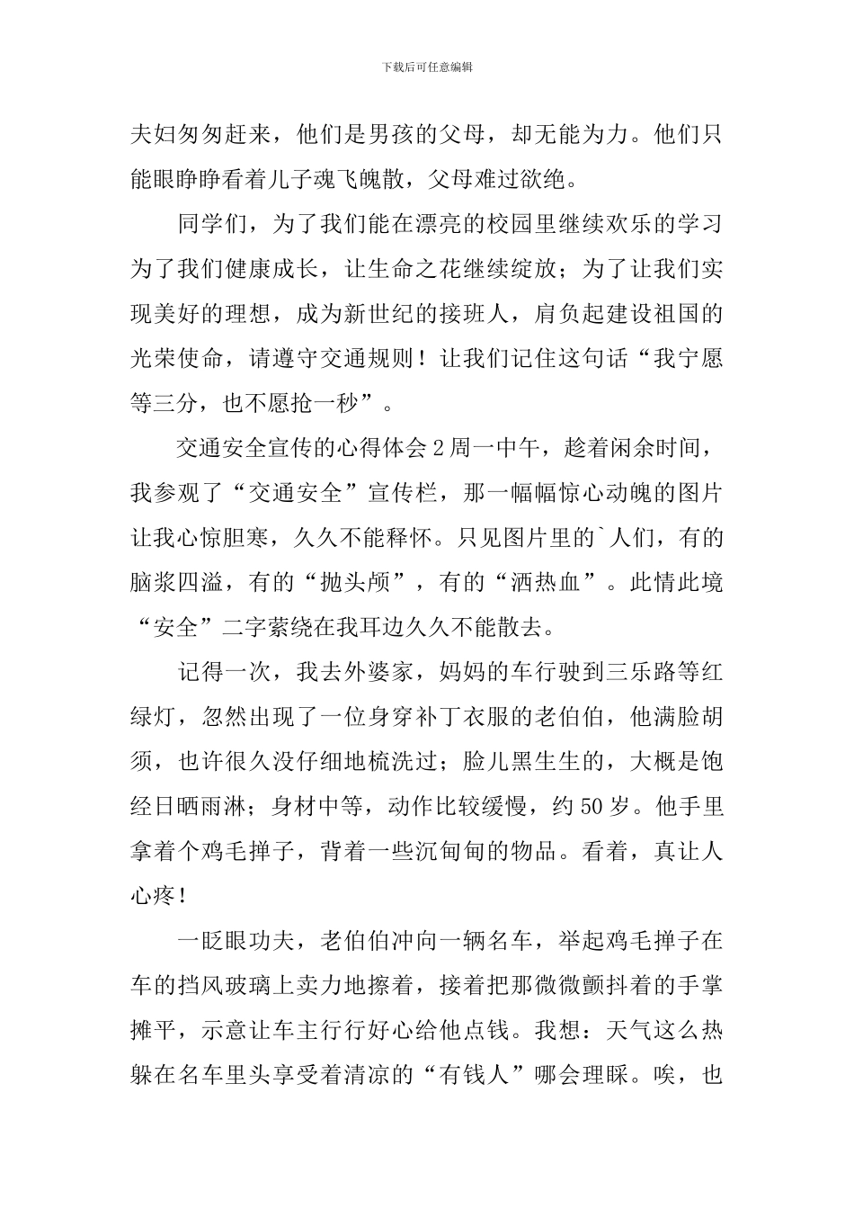 交通安全宣传的心得体会_第2页