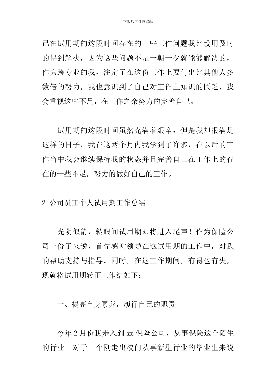 公司员工个人试用期工作总结三篇_第3页