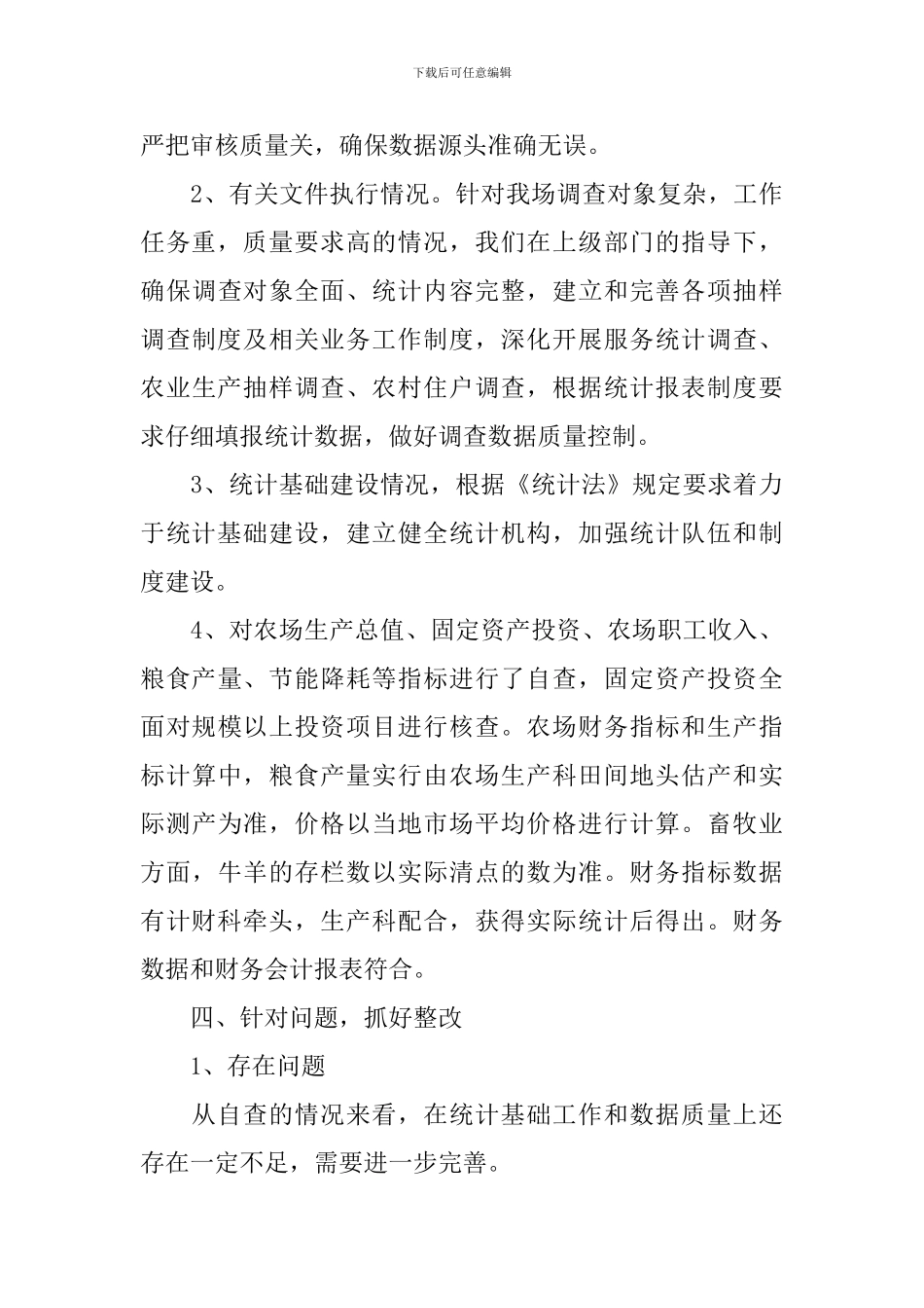 公司统计数据自查报告_第3页
