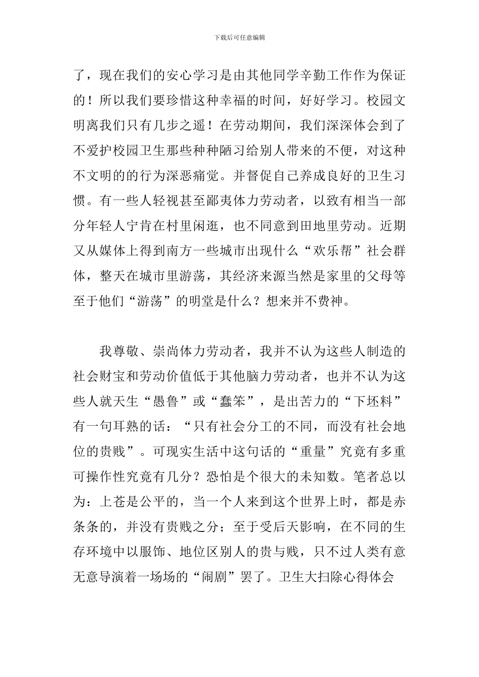 卫生大扫除活动心得_第2页