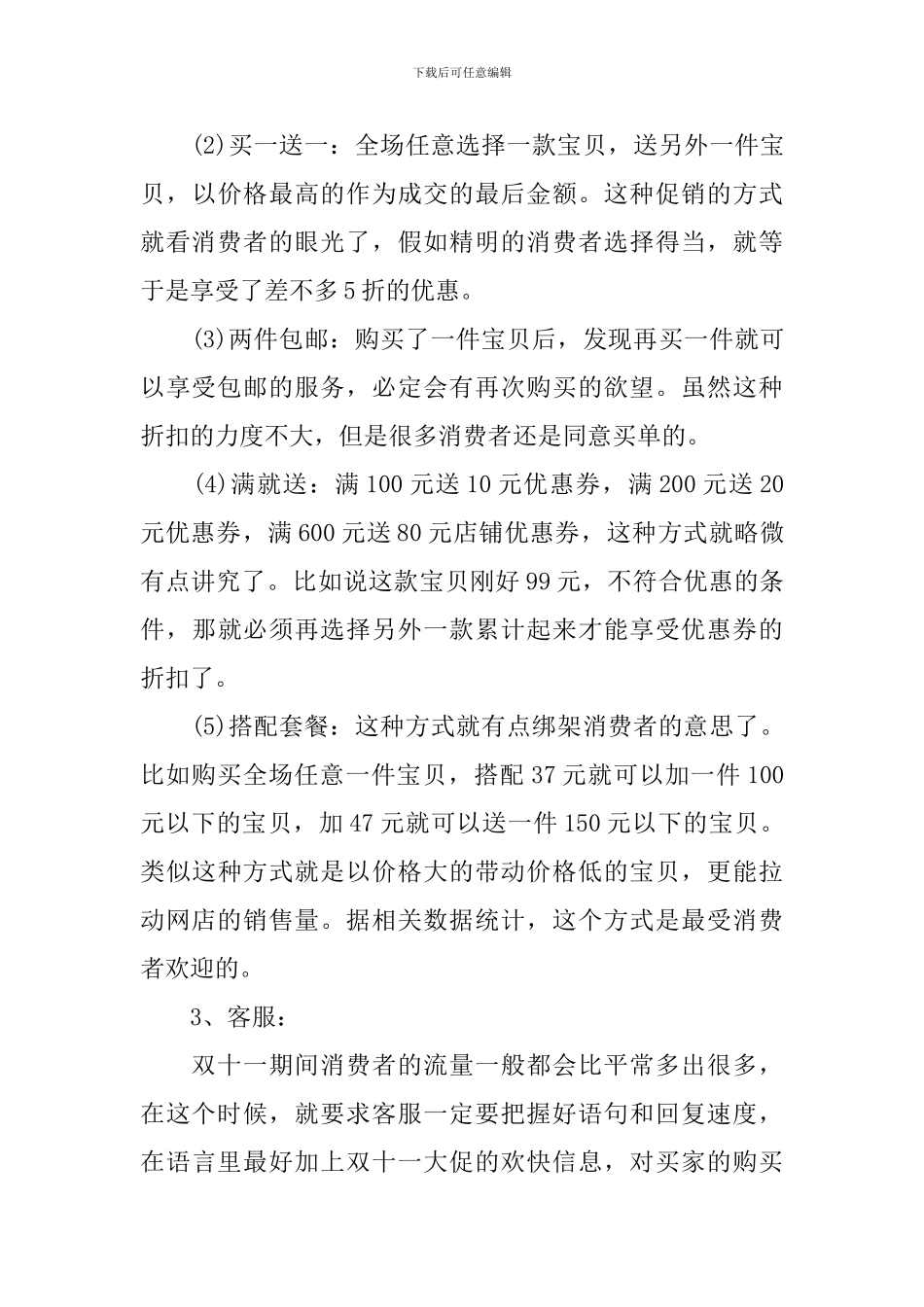 双十一活动方案模板_第3页