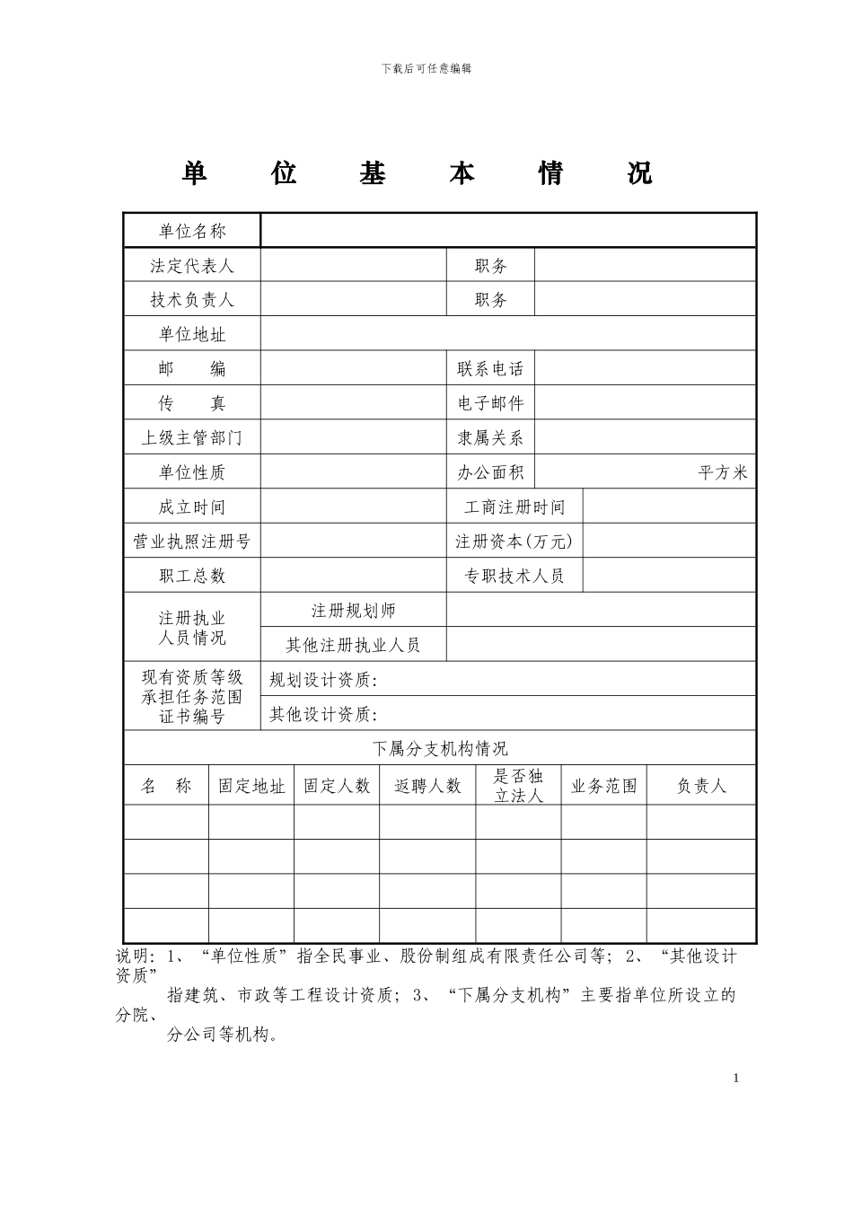 城乡规划设计单位资质证书申请表_第2页