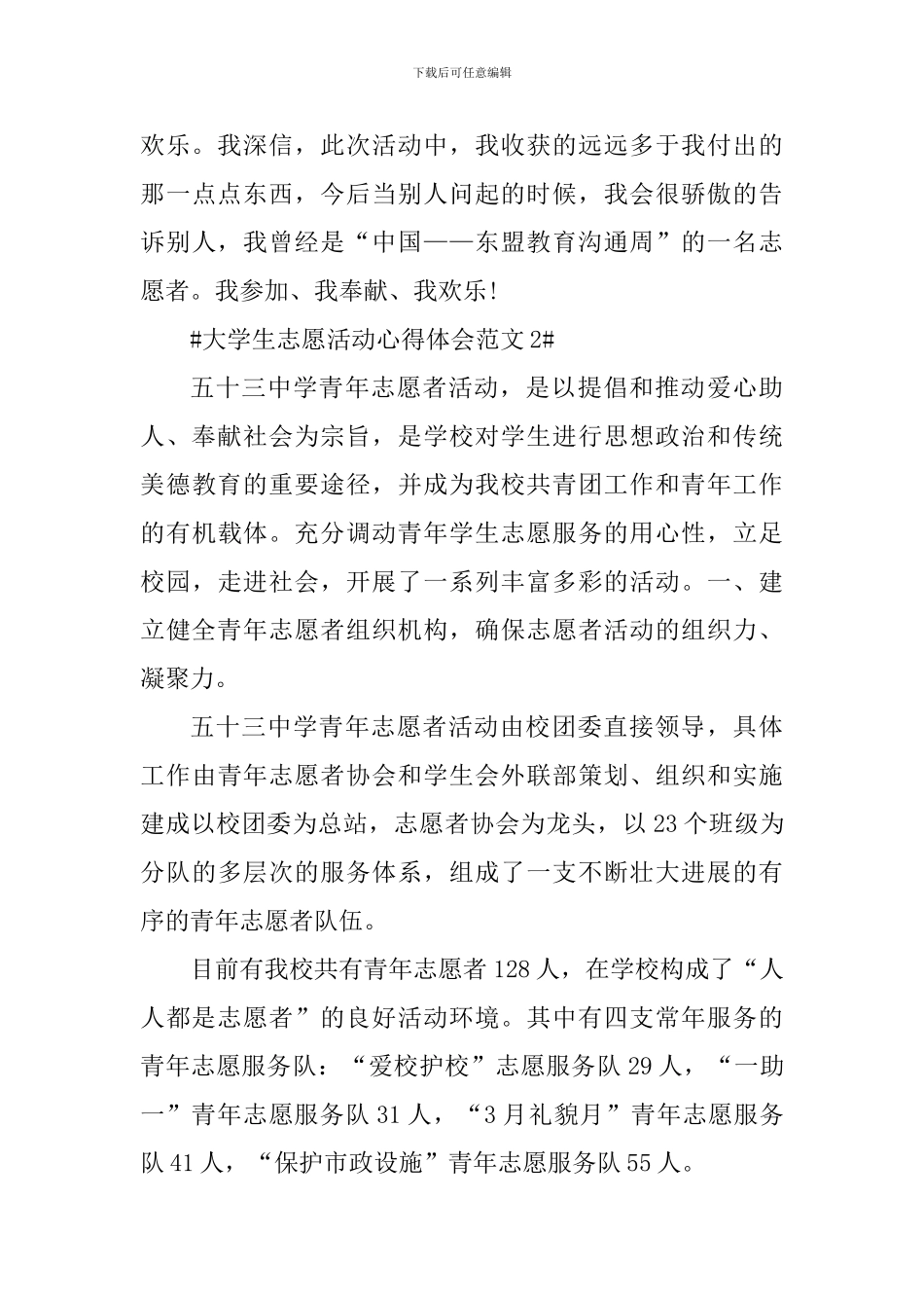 大学生志愿活动心得体会_第3页