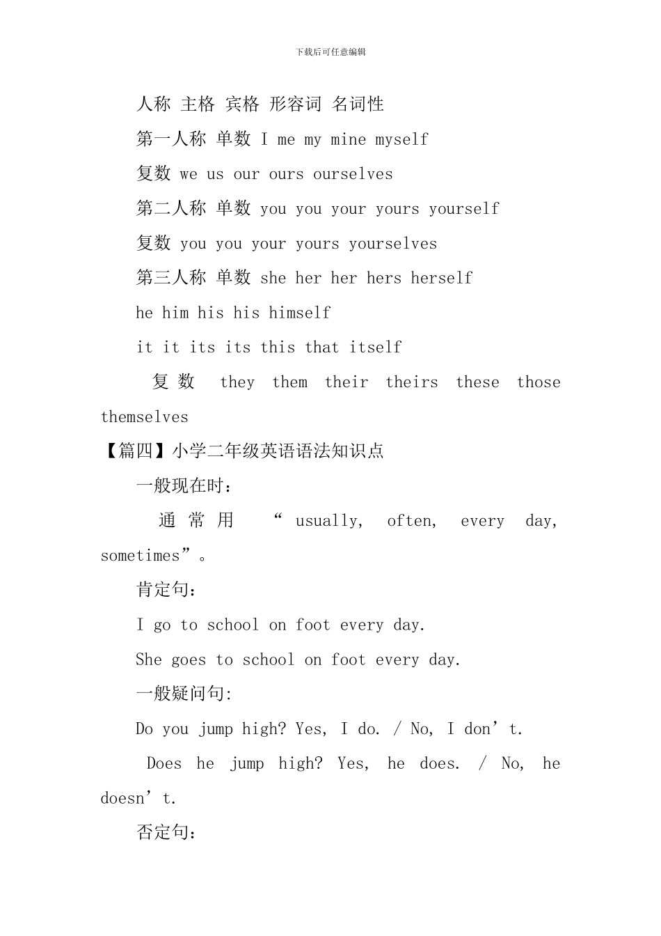 小学二年级英语语法知识点_第3页