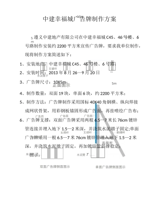 广告牌制作方案