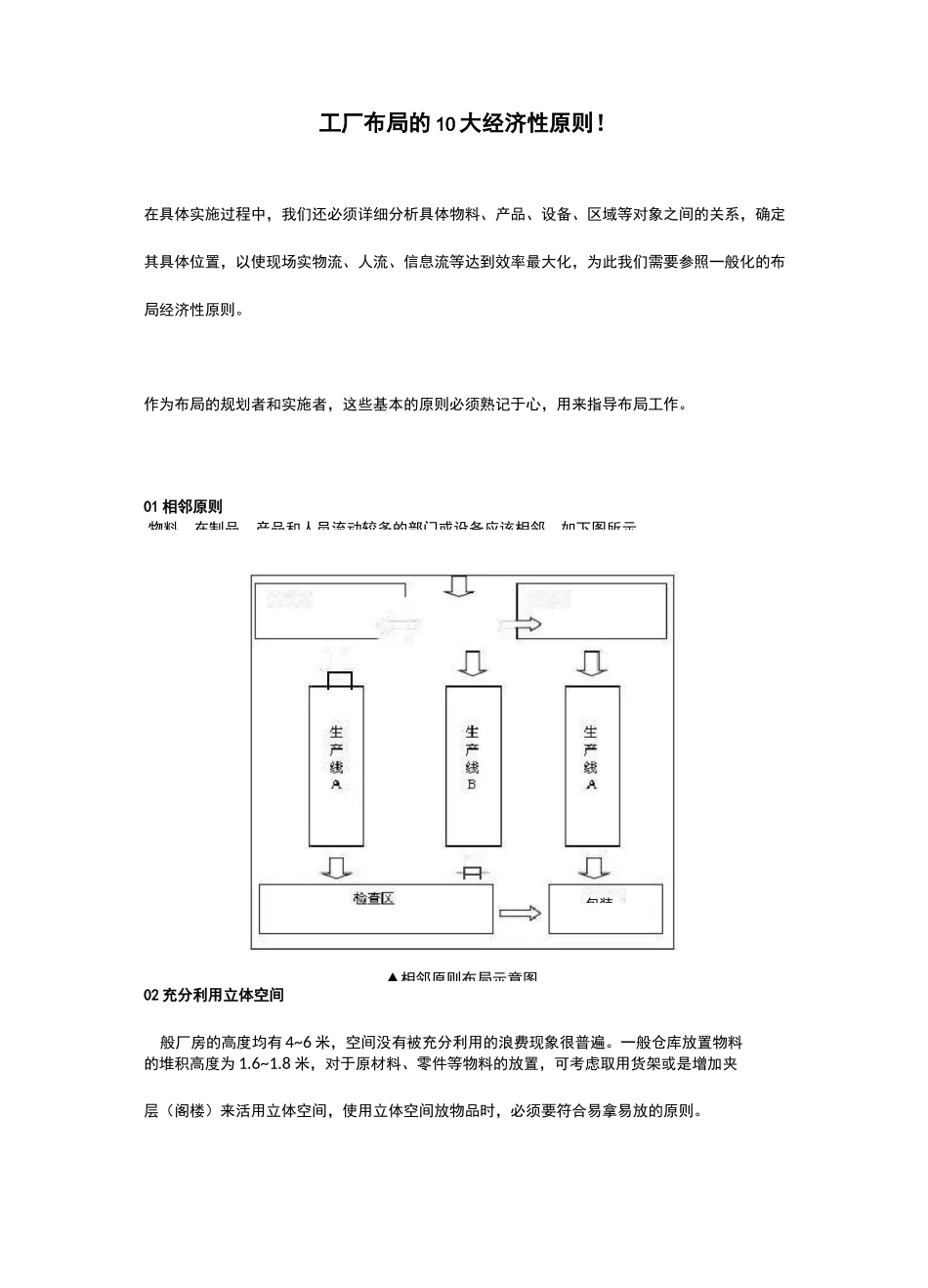 工厂布局的10大经济性原则!_第1页