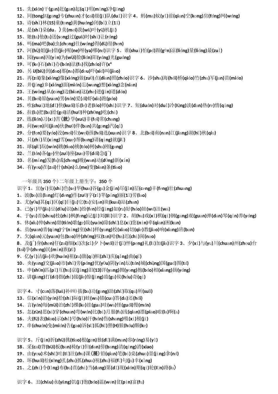 小学生生字表-带拼音_第2页