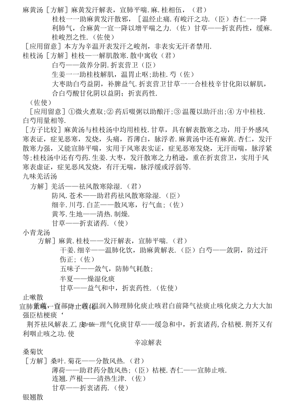 《方剂学》方解(图表)_第2页