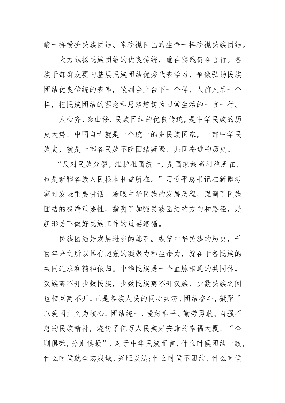 个人宣讲材料民族团结_第2页