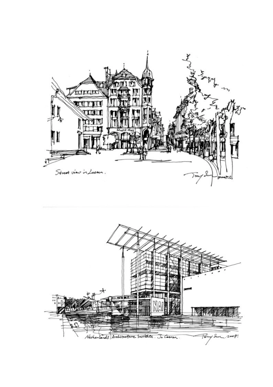 建筑钢笔画速写范例100篇_第1页