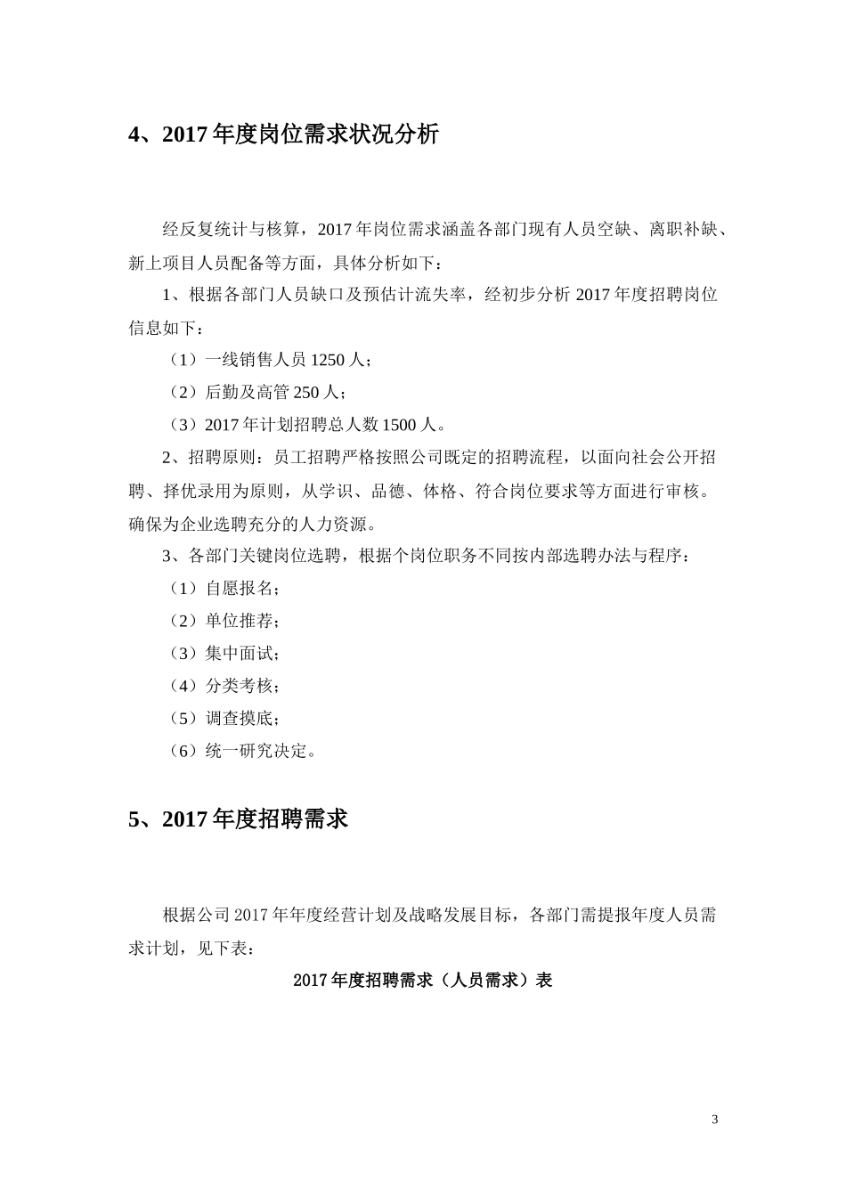 集团公司2017年度公司年度招聘计划书_第3页