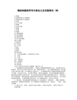 钢结构图纸符号代表含义及识图常识(转)