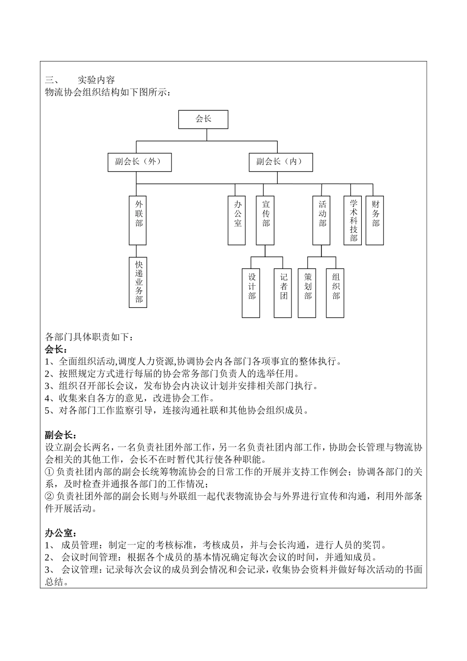 物流协会组织架构与岗位职责设计_第3页