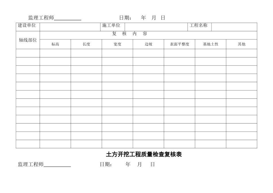 监理现场实测表(全套平行检验记录表)_第2页