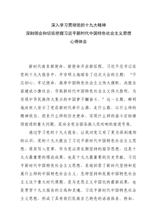 国企领导十九大心得体会