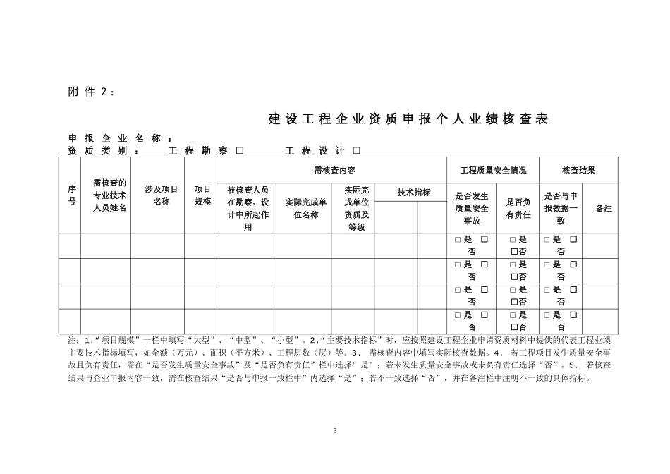 建设工程企业资质申报企业业绩核查表_第3页